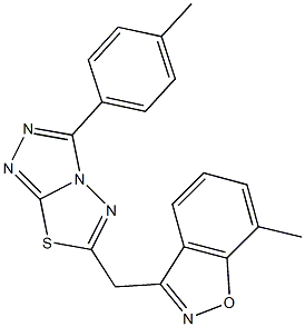 794550-05-3 7-methyl-3-{[3-(4-methylphenyl)[1,2,4]triazolo[3,4-b][1,3,4]thiadiazol-6-yl]methyl}-1,2-benzisoxazole