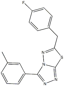 6-(4-fluorobenzyl)-3-(3-methylphenyl)[1,2,4]triazolo[3,4-b][1,3,4]thiadiazole,794550-17-7,结构式