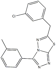 6-(3-chlorobenzyl)-3-(3-methylphenyl)[1,2,4]triazolo[3,4-b][1,3,4]thiadiazole,794550-22-4,结构式