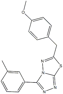 methyl 4-{[3-(3-methylphenyl)[1,2,4]triazolo[3,4-b][1,3,4]thiadiazol-6-yl]methyl}phenyl ether Structure