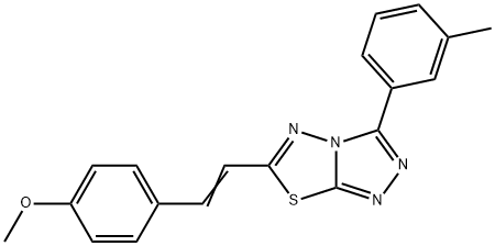 6-[2-(4-methoxyphenyl)vinyl]-3-(3-methylphenyl)[1,2,4]triazolo[3,4-b][1,3,4]thiadiazole,794550-32-6,结构式