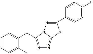 6-(4-fluorophenyl)-3-(2-methylbenzyl)[1,2,4]triazolo[3,4-b][1,3,4]thiadiazole 结构式