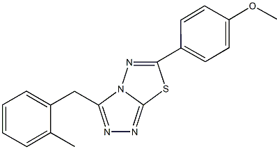 methyl 4-[3-(2-methylbenzyl)[1,2,4]triazolo[3,4-b][1,3,4]thiadiazol-6-yl]phenyl ether|