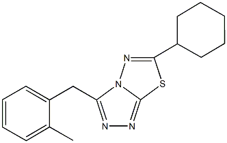 6-cyclohexyl-3-(2-methylbenzyl)[1,2,4]triazolo[3,4-b][1,3,4]thiadiazole,794550-47-3,结构式
