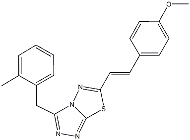 6-[2-(4-methoxyphenyl)vinyl]-3-(2-methylbenzyl)[1,2,4]triazolo[3,4-b][1,3,4]thiadiazole Struktur