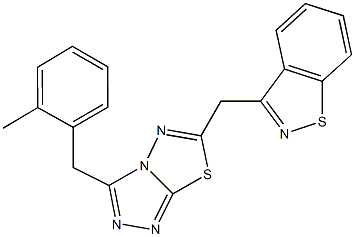 3-{[3-(2-methylbenzyl)[1,2,4]triazolo[3,4-b][1,3,4]thiadiazol-6-yl]methyl}-1,2-benzisothiazole Structure