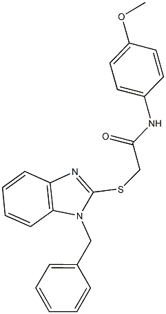 2-[(1-benzyl-1H-benzimidazol-2-yl)sulfanyl]-N-(4-methoxyphenyl)acetamide,794550-82-6,结构式