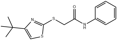 2-[(4-tert-butyl-1,3-thiazol-2-yl)sulfanyl]-N-phenylacetamide 结构式