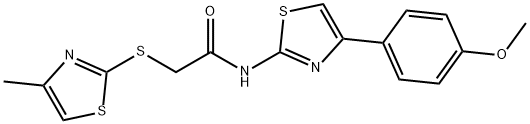 N-[4-(4-methoxyphenyl)-1,3-thiazol-2-yl]-2-[(4-methyl-1,3-thiazol-2-yl)sulfanyl]acetamide Struktur