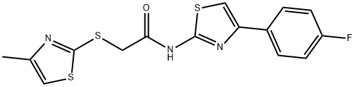 N-[4-(4-fluorophenyl)-1,3-thiazol-2-yl]-2-[(4-methyl-1,3-thiazol-2-yl)sulfanyl]acetamide Structure