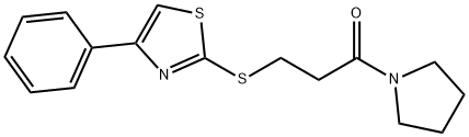 3-oxo-3-(1-pyrrolidinyl)propyl 4-phenyl-1,3-thiazol-2-yl sulfide Structure