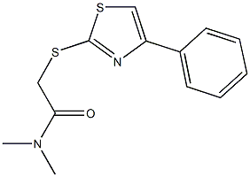 N,N-dimethyl-2-[(4-phenyl-1,3-thiazol-2-yl)sulfanyl]acetamide Structure