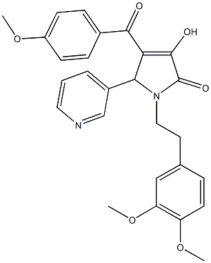 1-[2-(3,4-dimethoxyphenyl)ethyl]-3-hydroxy-4-(4-methoxybenzoyl)-5-(3-pyridinyl)-1,5-dihydro-2H-pyrrol-2-one Structure