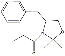 4-benzyl-2,2-dimethyl-3-propionyl-1,3-oxazolidine Structure