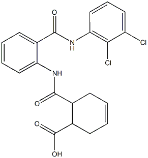 6-({2-[(2,3-dichloroanilino)carbonyl]anilino}carbonyl)-3-cyclohexene-1-carboxylic acid Struktur