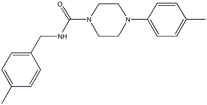 N-(4-methylbenzyl)-4-(4-methylphenyl)-1-piperazinecarboxamide Structure