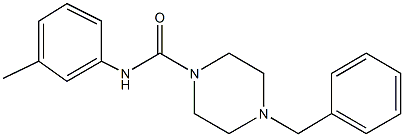 4-benzyl-N-(3-methylphenyl)-1-piperazinecarboxamide 化学構造式