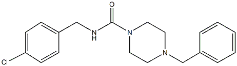 4-benzyl-N-(4-chlorobenzyl)-1-piperazinecarboxamide Structure