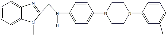 N-[(1-methyl-1H-benzimidazol-2-yl)methyl]-N-{4-[4-(3-methylphenyl)-1-piperazinyl]phenyl}amine,794551-77-2,结构式