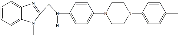 N-[(1-methyl-1H-benzimidazol-2-yl)methyl]-N-{4-[4-(4-methylphenyl)-1-piperazinyl]phenyl}amine Structure