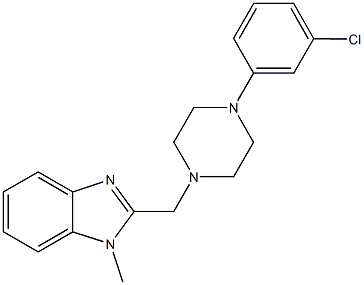 2-{[4-(3-chlorophenyl)-1-piperazinyl]methyl}-1-methyl-1H-benzimidazole|