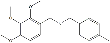 N-(4-methylbenzyl)-N-(2,3,4-trimethoxybenzyl)amine Structure