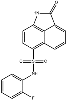 N-(2-fluorophenyl)-2-oxo-1,2-dihydrobenzo[cd]indole-6-sulfonamide Struktur