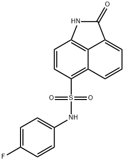 N-(4-fluorophenyl)-2-oxo-1,2-dihydrobenzo[cd]indole-6-sulfonamide Struktur