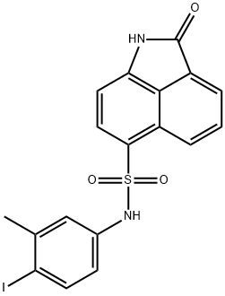 N-(4-iodo-3-methylphenyl)-2-oxo-1,2-dihydrobenzo[cd]indole-6-sulfonamide Struktur