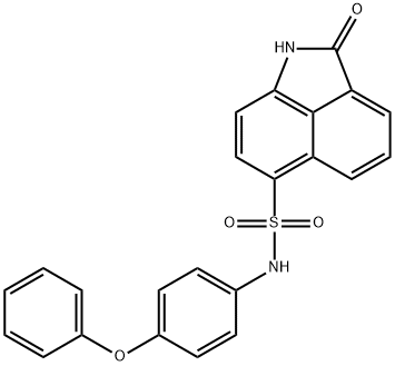 2-oxo-N-(4-phenoxyphenyl)-1,2-dihydrobenzo[cd]indole-6-sulfonamide Structure