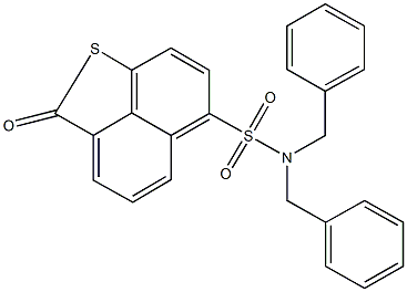 N,N-dibenzyl-2-oxo-2H-naphtho[1,8-bc]thiophene-6-sulfonamide 结构式