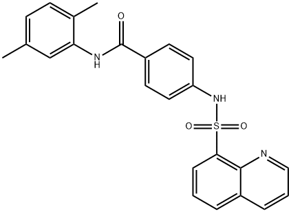 N-(2,5-dimethylphenyl)-4-[(8-quinolinylsulfonyl)amino]benzamide,794552-31-1,结构式