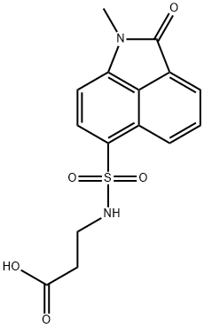 N-[(1-methyl-2-oxo-1,2-dihydrobenzo[cd]indol-6-yl)sulfonyl]-beta-alanine Struktur