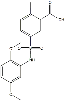5-[(2,5-dimethoxyanilino)sulfonyl]-2-methylbenzoic acid,794552-41-3,结构式