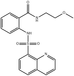 N-(2-methoxyethyl)-2-[(8-quinolinylsulfonyl)amino]benzamide Structure