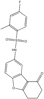 4-fluoro-2-methyl-N-(9-oxo-6,7,8,9-tetrahydrodibenzo[b,d]furan-2-yl)benzenesulfonamide|