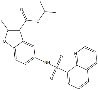 isopropyl 2-methyl-5-[(8-quinolinylsulfonyl)amino]-1-benzofuran-3-carboxylate|