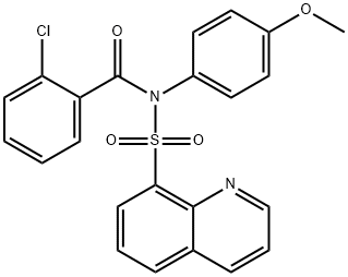 N-(2-chlorobenzoyl)-N-(4-methoxyphenyl)-8-quinolinesulfonamide Struktur