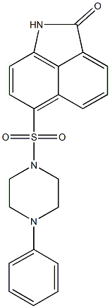 6-[(4-phenyl-1-piperazinyl)sulfonyl]benzo[cd]indol-2(1H)-one Struktur