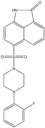 6-{[4-(2-fluorophenyl)-1-piperazinyl]sulfonyl}benzo[cd]indol-2(1H)-one,794552-92-4,结构式