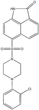 6-{[4-(2-chlorophenyl)-1-piperazinyl]sulfonyl}benzo[cd]indol-2(1H)-one,794552-93-5,结构式