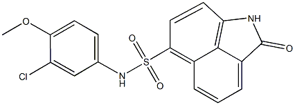 N-(3-chloro-4-methoxyphenyl)-2-oxo-1,2-dihydrobenzo[cd]indole-6-sulfonamide Structure