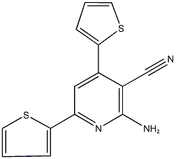 2-amino-4,6-di(2-thienyl)nicotinonitrile Structure