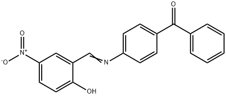 [4-({2-hydroxy-5-nitrobenzylidene}amino)phenyl](phenyl)methanone Structure