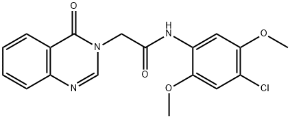 N-(4-chloro-2,5-dimethoxyphenyl)-2-(4-oxo-3(4H)-quinazolinyl)acetamide Struktur