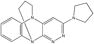 3-(1-pyrrolidinyl)-5,10-dihydro-5,10-propanopyridazino[3,4-b]quinoxaline Struktur