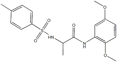 N-(2,5-dimethoxyphenyl)-2-{[(4-methylphenyl)sulfonyl]amino}propanamide,796886-80-1,结构式