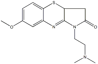 1-[2-(dimethylamino)ethyl]-7-methoxy-3,3a-dihydropyrrolo[3,2-b][1,4]benzothiazin-2(1H)-one,796886-86-7,结构式