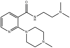 N-[2-(dimethylamino)ethyl]-2-(4-methyl-1-piperazinyl)nicotinamide 化学構造式