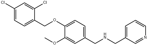 N-{4-[(2,4-dichlorobenzyl)oxy]-3-methoxybenzyl}-N-(3-pyridinylmethyl)amine 结构式